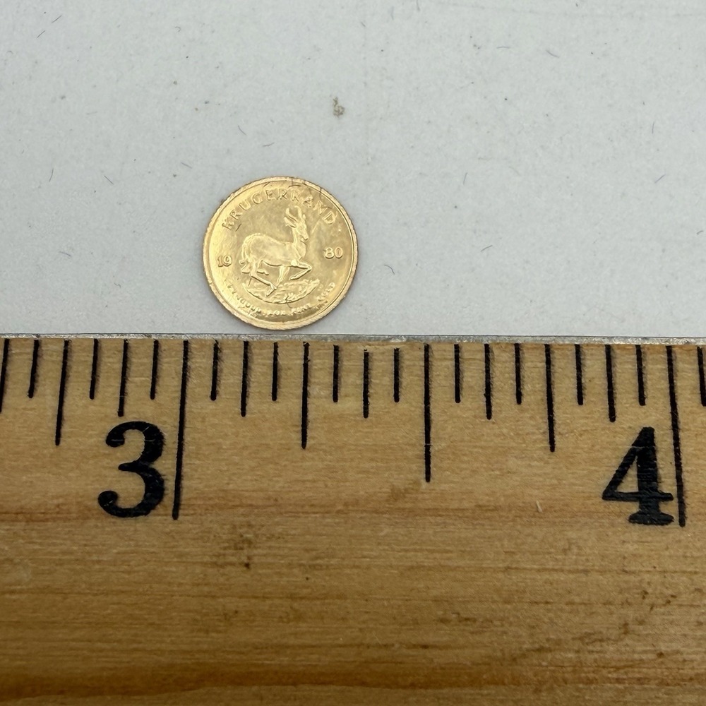 14K 1980 KRUGERRAND South Africa Mini Coin w/ Box International Monetary Mint - Picture 5 of 5
